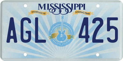 MS license plate AGL425