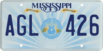 MS license plate AGL426
