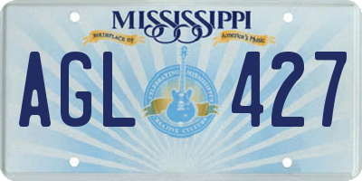 MS license plate AGL427