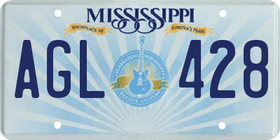 MS license plate AGL428