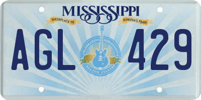 MS license plate AGL429