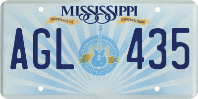 MS license plate AGL435