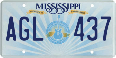 MS license plate AGL437