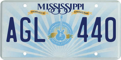MS license plate AGL440