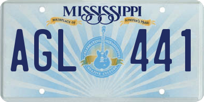 MS license plate AGL441
