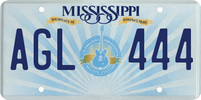 MS license plate AGL444