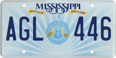 MS license plate AGL446