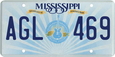 MS license plate AGL469