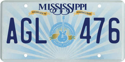 MS license plate AGL476