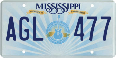 MS license plate AGL477