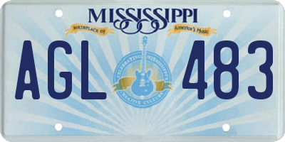 MS license plate AGL483