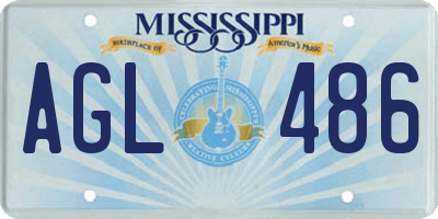 MS license plate AGL486