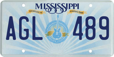 MS license plate AGL489