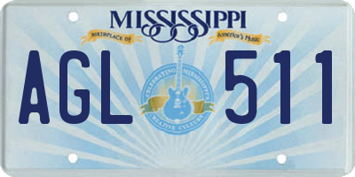 MS license plate AGL511