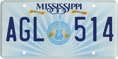 MS license plate AGL514