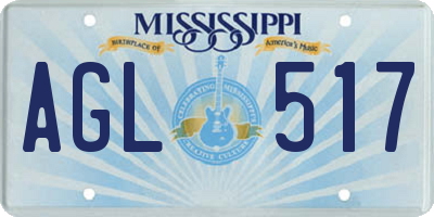 MS license plate AGL517