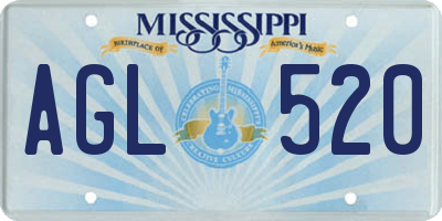 MS license plate AGL520