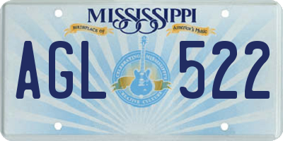 MS license plate AGL522