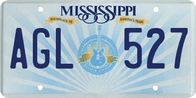MS license plate AGL527