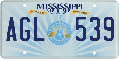 MS license plate AGL539