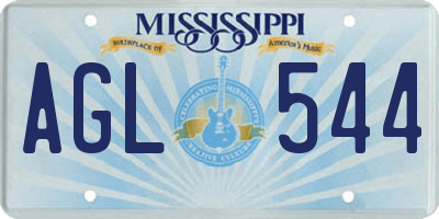 MS license plate AGL544