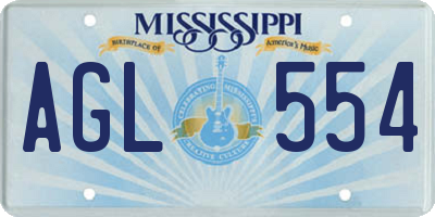 MS license plate AGL554