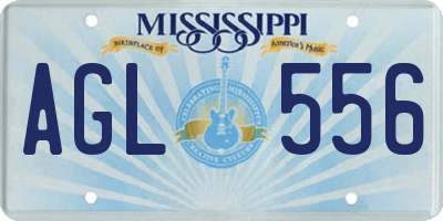 MS license plate AGL556