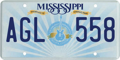 MS license plate AGL558