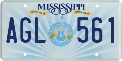 MS license plate AGL561