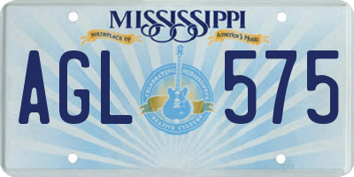 MS license plate AGL575