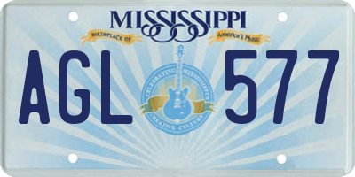 MS license plate AGL577