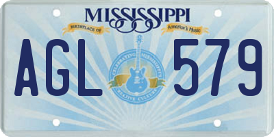 MS license plate AGL579