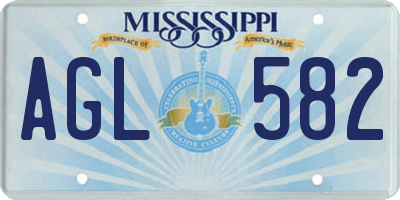 MS license plate AGL582