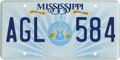 MS license plate AGL584