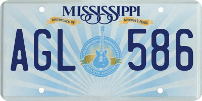 MS license plate AGL586