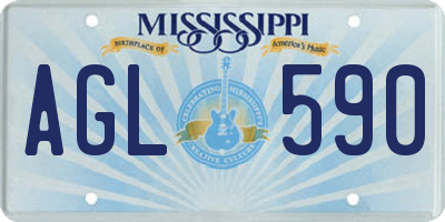 MS license plate AGL590