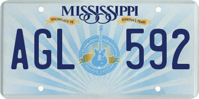 MS license plate AGL592