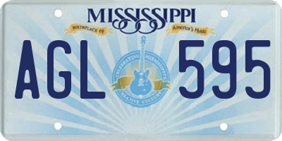 MS license plate AGL595