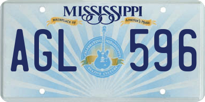 MS license plate AGL596