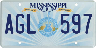 MS license plate AGL597