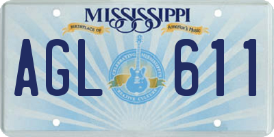 MS license plate AGL611