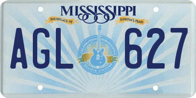 MS license plate AGL627