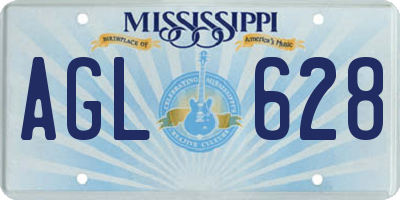 MS license plate AGL628