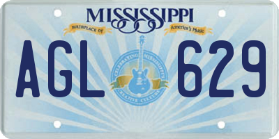 MS license plate AGL629