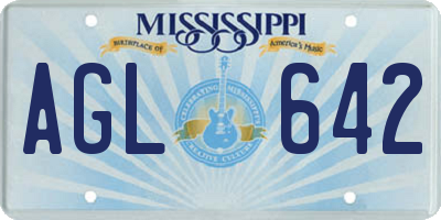 MS license plate AGL642