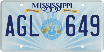 MS license plate AGL649