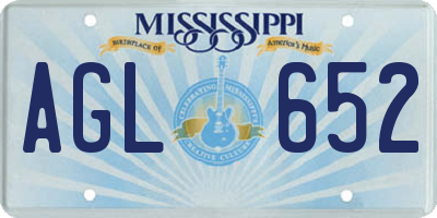 MS license plate AGL652