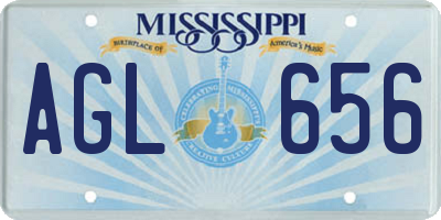 MS license plate AGL656