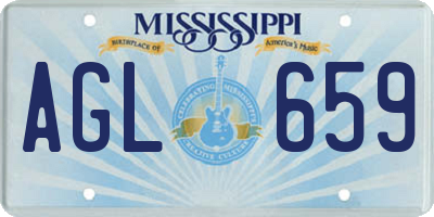 MS license plate AGL659