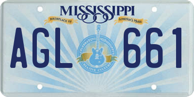 MS license plate AGL661